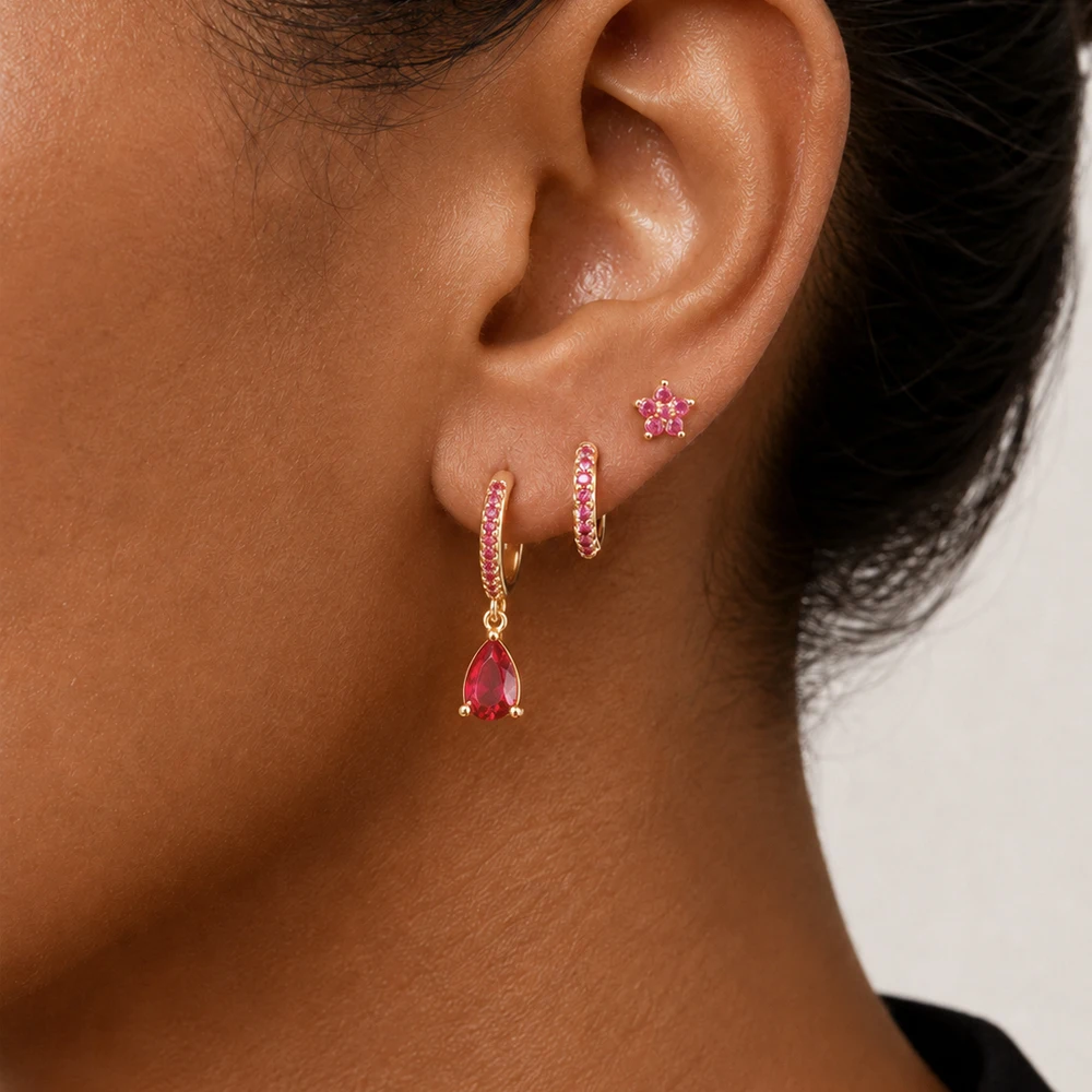 6Pcs Exquisite Pink Zircon Circle Hoop Earrings Set for Women Gold Color Stainless Steel Piercing Stud Earring Fashion Jewelry
6Pcs Exquisite Pink Zircon Circle Hoop Earrings Set for Women Gold Color Stainless Steel Piercing Stud Earring Fashion Jewelry