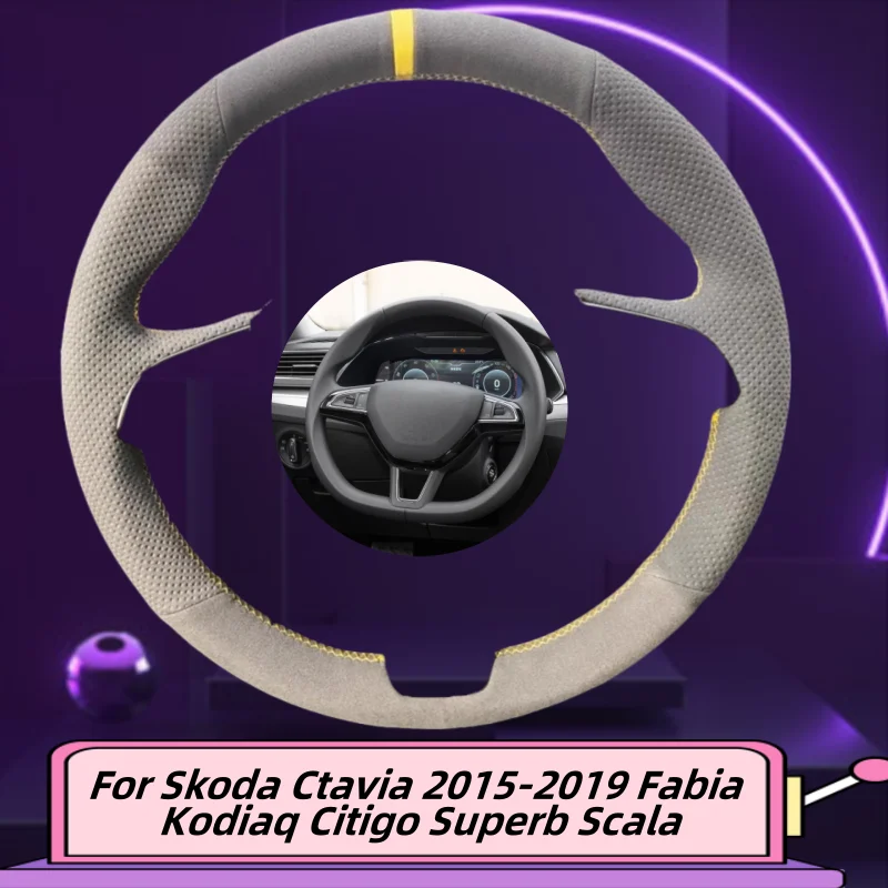Hand-Sewn Genuine Leather Car Steering Wheel Cover For Skoda Ctavia 2015-2019 Fabia Kodiaq Citigo Superb Scala Accessories
Hand-Sewn Genuine Leather Car Steering Wheel Cover For Skoda Ctavia 2015-2019 Fabia Kodiaq Citigo Superb Scala Accessories