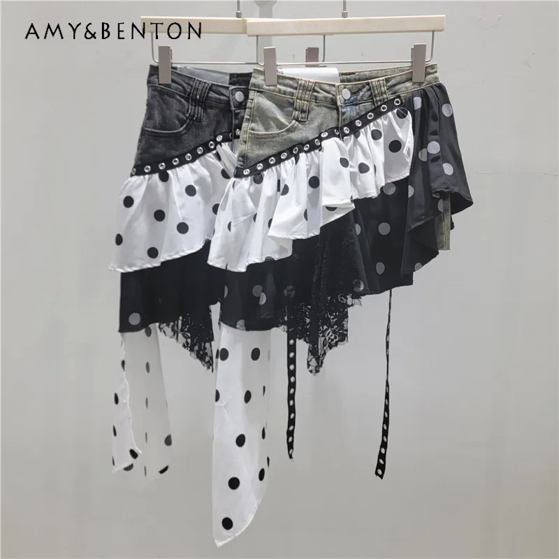 Retro Polka Dot Tiered Cake Short Skirt Ladies High Waist Multi Layer Ruffle Contrast Edge Skirts All-match Daily Casual Bottoms
Retro Polka Dot Tiered Cake Short Skirt Ladies High Waist Multi Layer Ruffle Contrast Edge Skirts All-match Daily Casual Bottoms