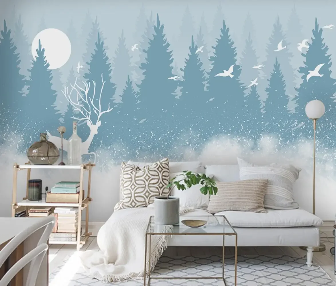 Обои beibehang в скандинавском минималистском стиле с изображением лесного оленя и птиц, художественные обои для декора детской комнаты, фоновые обои для стен
Обои beibehang в скандинавском минималистском стиле с изображением лесного оленя и птиц, художественные обои для декора детской комнаты, фоновые обои для стен