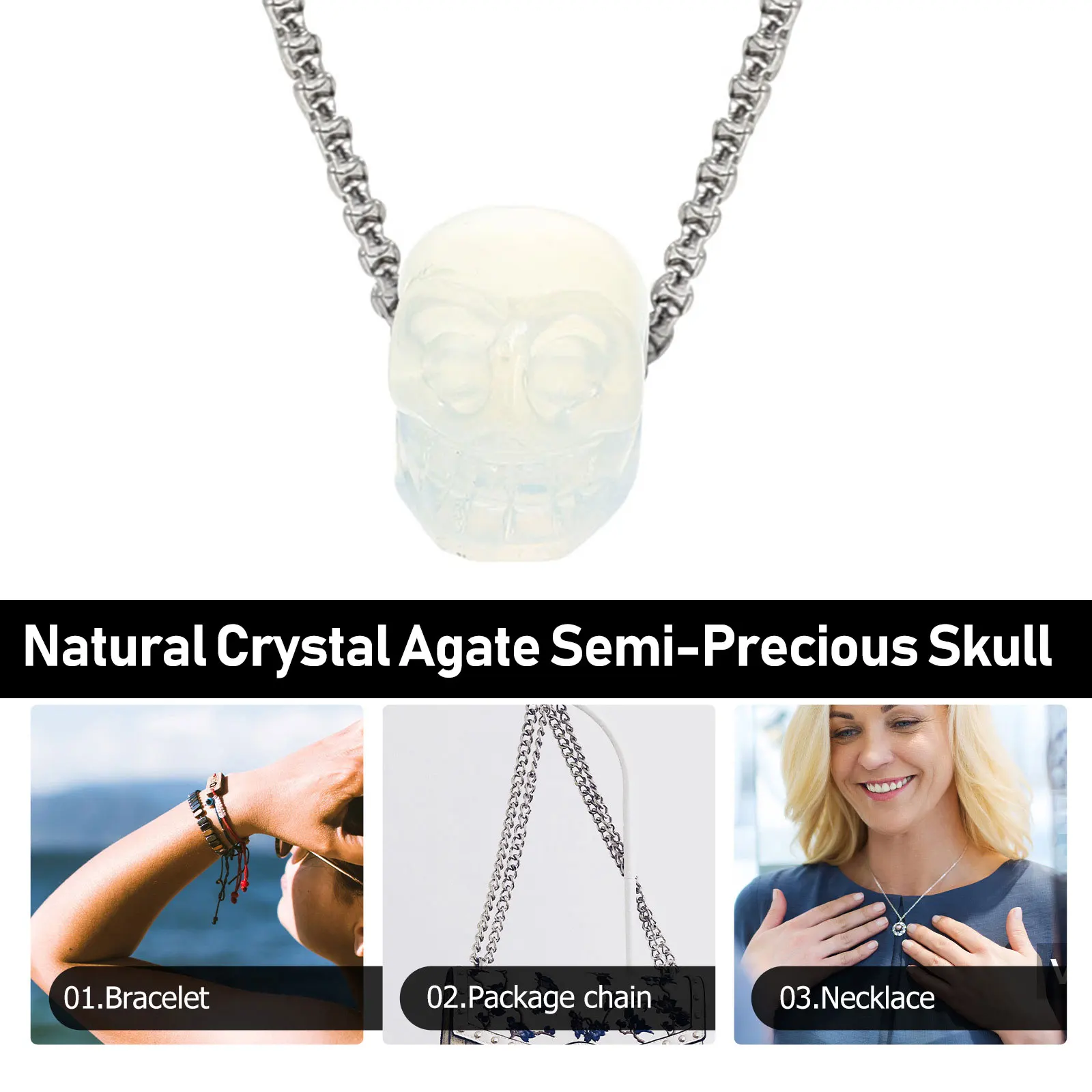 Skull Shape Bracelet Bangle Charm Hand Carved Crystal Skull For Halloween Day Of The Dead Decoration Diy Pendants For Necklace
Skull Shape Bracelet Bangle Charm Hand Carved Crystal Skull For Halloween Day Of The Dead Decoration Diy Pendants For Necklace
