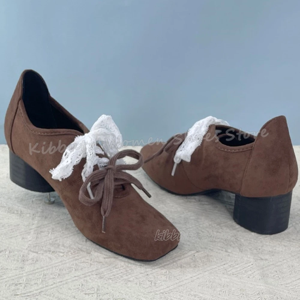 Suede Lace-Up Mary Jane Pump Solid Color Square Toe Round Heel Fashion Elegant Concise Luxury Sexy Women Shoes New Outdoor Party
Suede Lace-Up Mary Jane Pump Solid Color Square Toe Round Heel Fashion Elegant Concise Luxury Sexy Women Shoes New Outdoor Party