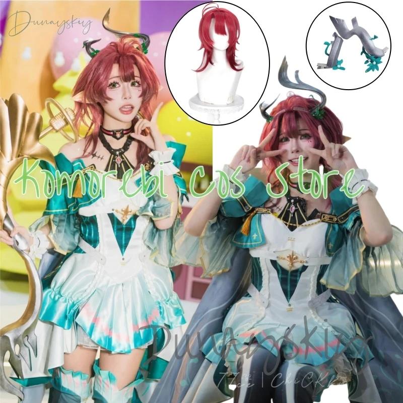 Xia Kong Game Wuthering Waves Cosplay Costume Wig Green Dress Halloween Party Women Girl Earrings Props Hair accessories
Xia Kong Game Wuthering Waves Cosplay Costume Wig Green Dress Halloween Party Women Girl Earrings Props Hair accessories