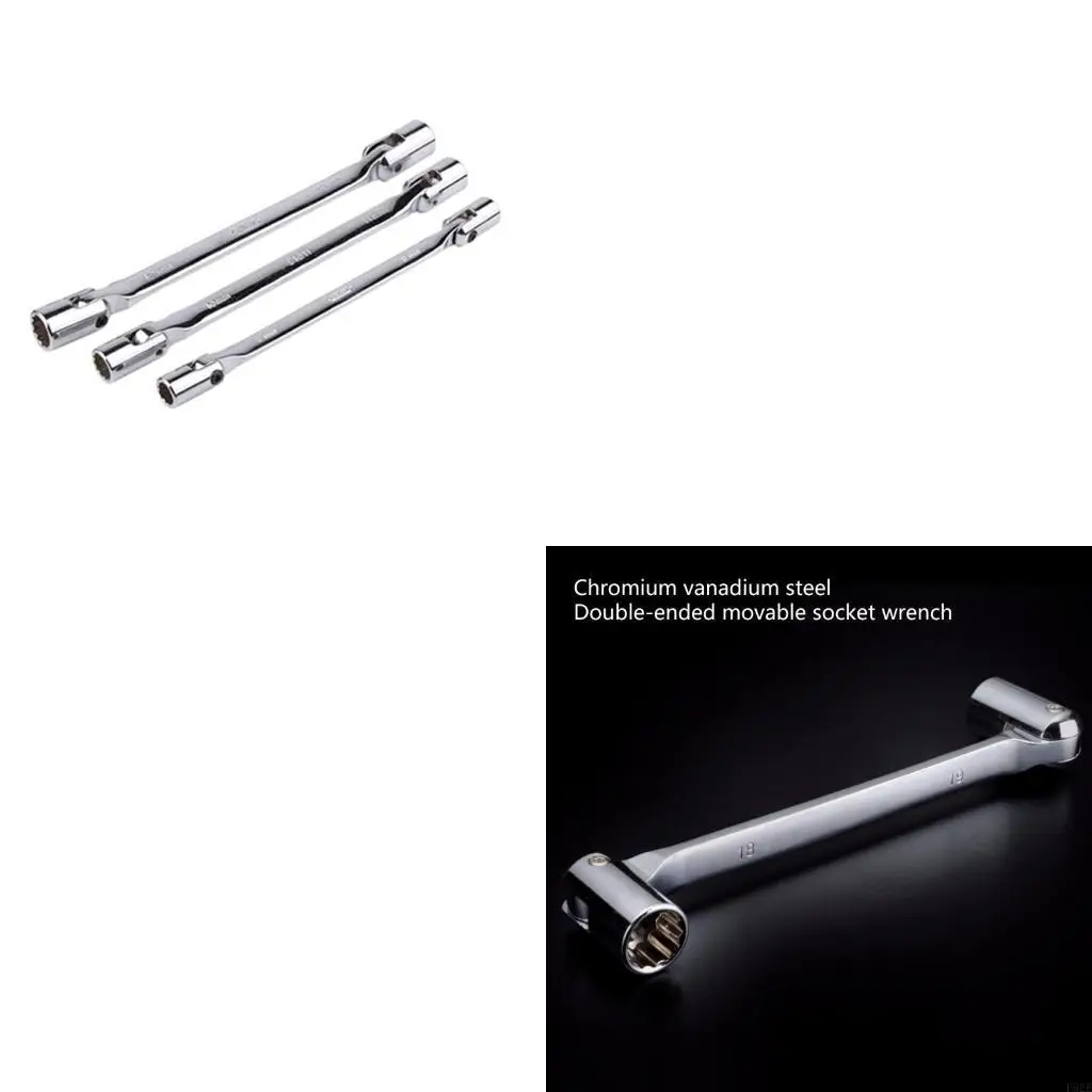 P82E 3 Pack Head Flexible Socket Wrench Set Metric Double 12 Point Spanner Ratchet Screwdriver Bit Tool Quick Release
P82E 3 Pack Head Flexible Socket Wrench Set Metric Double 12 Point Spanner Ratchet Screwdriver Bit Tool Quick Release