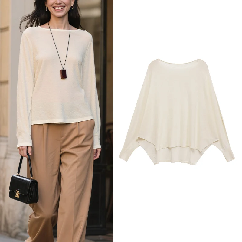 Womens Comfortable Casual Loose Knit Bat Sleeves Asymmetrical Hem Daily Commuting And Fall Layering Trafizaran
Womens Comfortable Casual Loose Knit Bat Sleeves Asymmetrical Hem Daily Commuting And Fall Layering Trafizaran