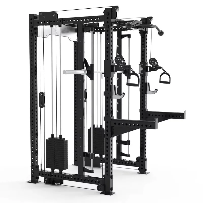 YTYINGym Rack Multi-Functional Trainer Smith Machine Station For Steel Foam Arms Body Building Chest Legs Back Exercise