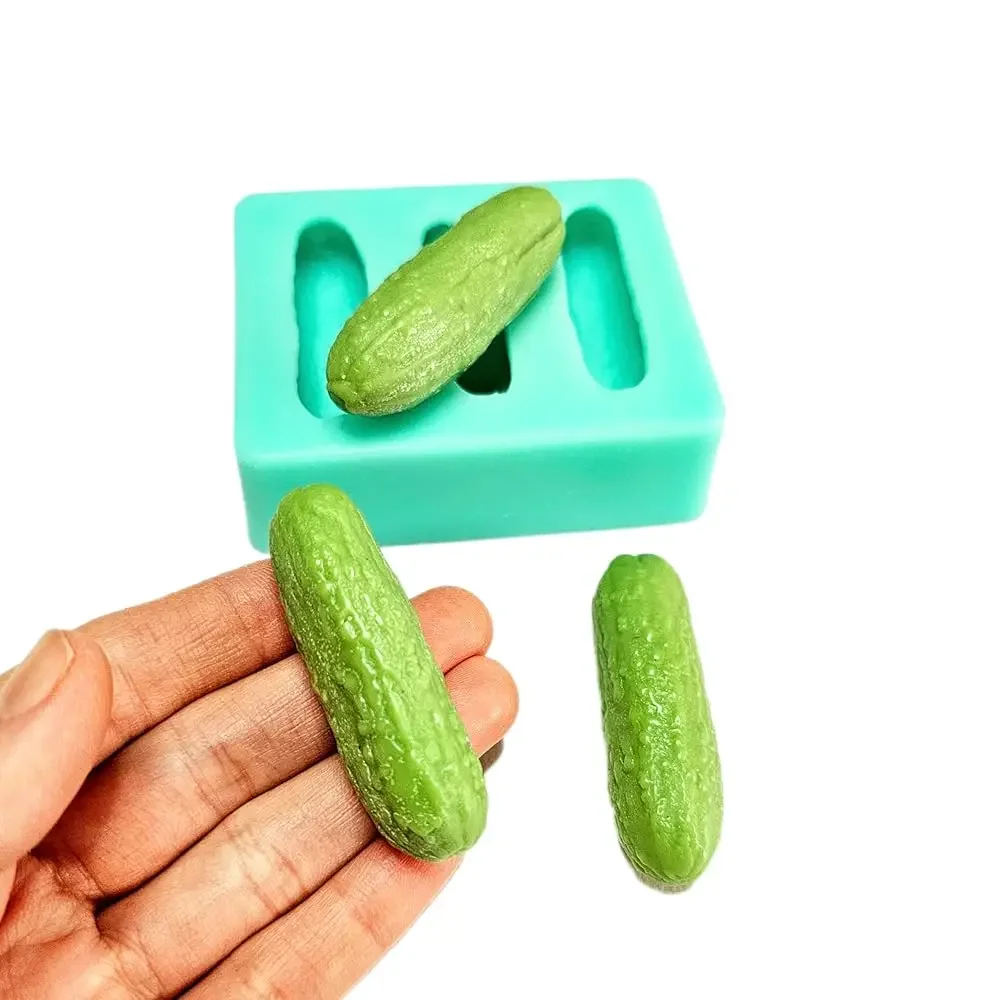 Pickles silicone 3 cavity pickles silicone mold Small cucumbers Silicone Mold Wax Resin Soap mold Realistic Flexible mold NS067
Pickles silicone 3 cavity pickles silicone mold Small cucumbers Silicone Mold Wax Resin Soap mold Realistic Flexible mold NS067