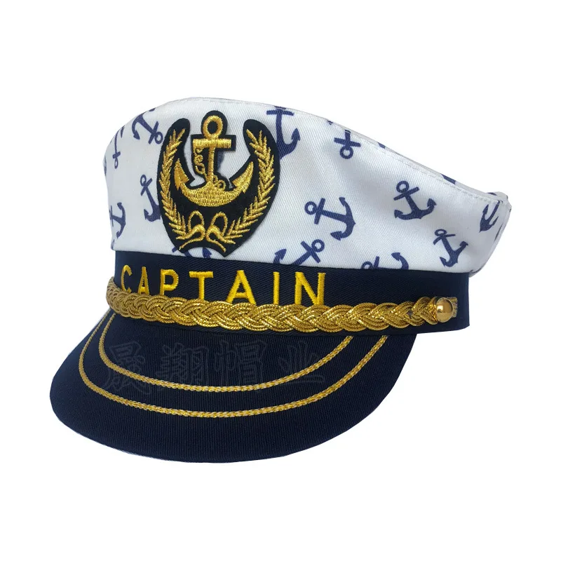Military Hat Army Cap Peaked Embroidered Captain Anchor Print sailor Stage Sun Protection Shade 8M193
Military Hat Army Cap Peaked Embroidered Captain Anchor Print sailor Stage Sun Protection Shade 8M193