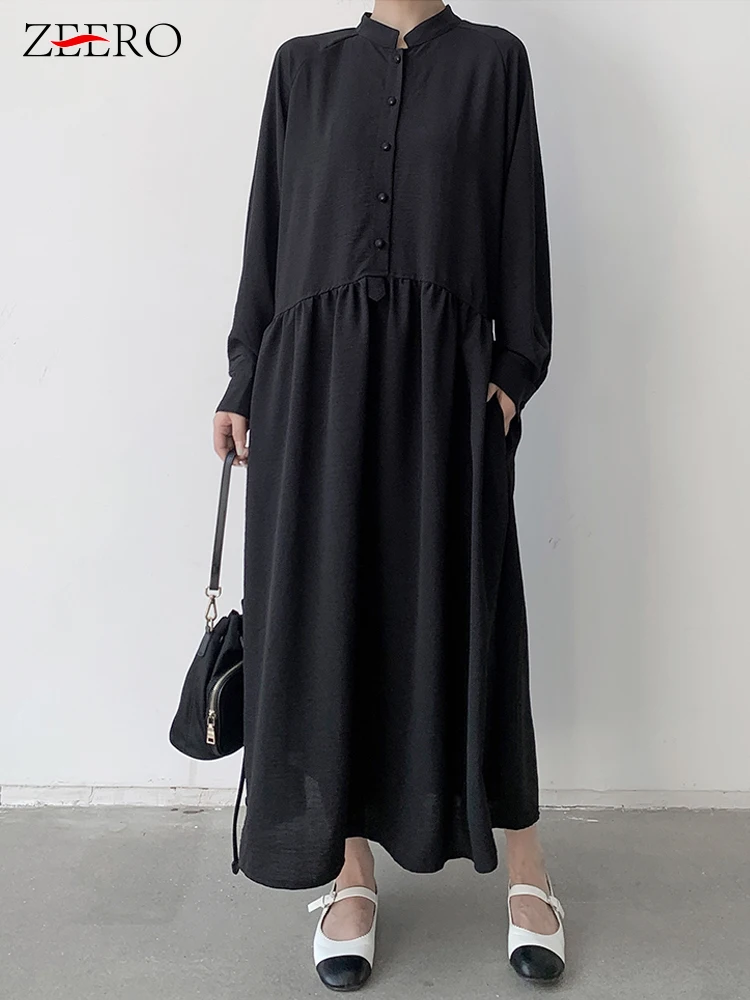 Japan Style Spring Women Casual Loose Black White Long Shirt Dress Elegant Female Casual Cotton Single Breasted Dresses Vestidos
Japan Style Spring Women Casual Loose Black White Long Shirt Dress Elegant Female Casual Cotton Single Breasted Dresses Vestidos