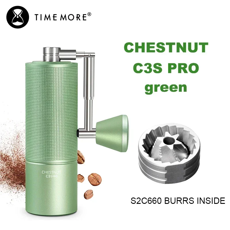 TIMEMORE Manual Coffee Grinder with Foldable Crank S2C Burr Inside Portable Hand Espresso Grinder Chestnut C3S Pro / C3ESP Pro
TIMEMORE Manual Coffee Grinder with Foldable Crank S2C Burr Inside Portable Hand Espresso Grinder Chestnut C3S Pro / C3ESP Pro