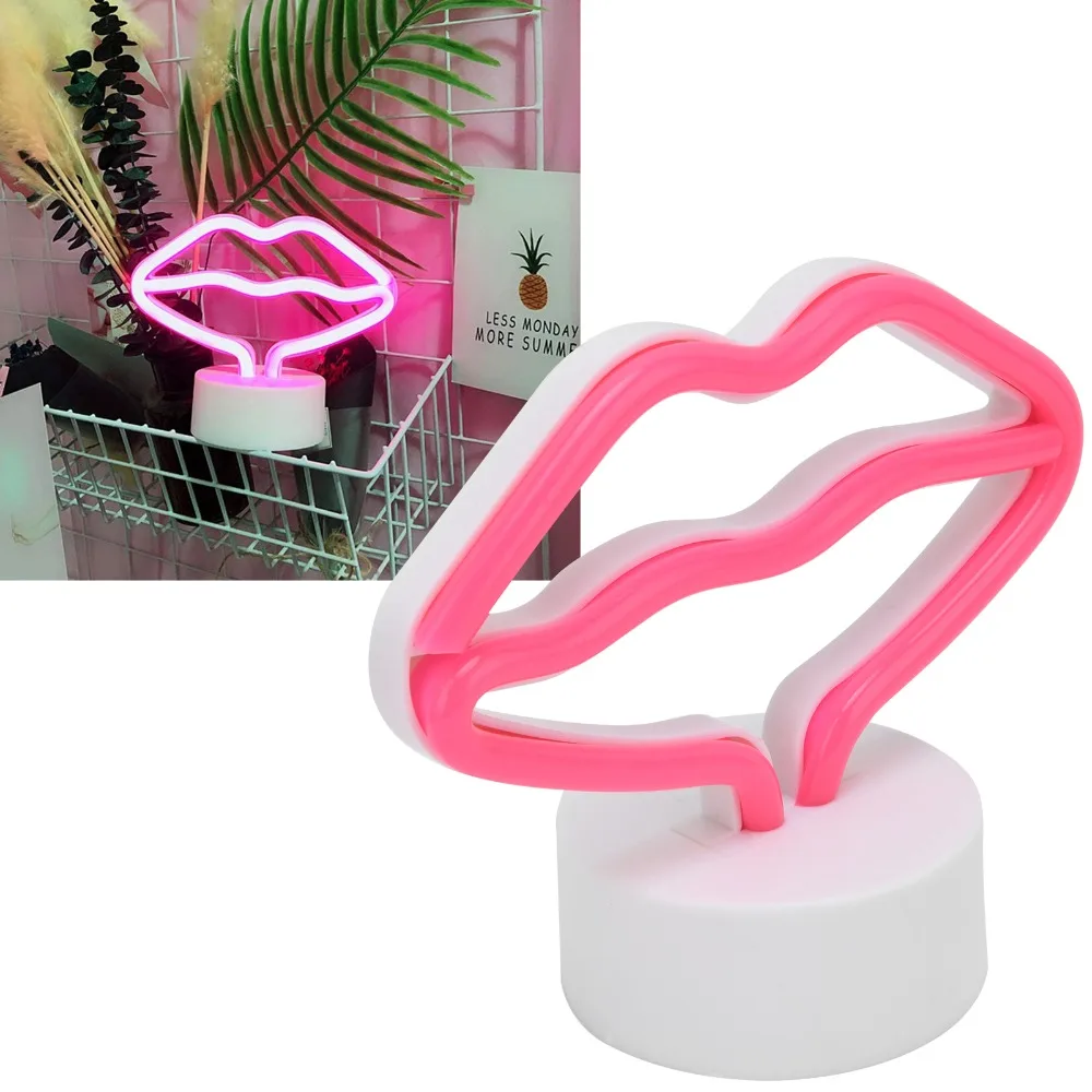 Party Supplies Pink Neon Sign Lip Shaped Battery Powered Neon Lamp With Base USB Powered Neon Light Lamp Wedding
Party Supplies Pink Neon Sign Lip Shaped Battery Powered Neon Lamp With Base USB Powered Neon Light Lamp Wedding