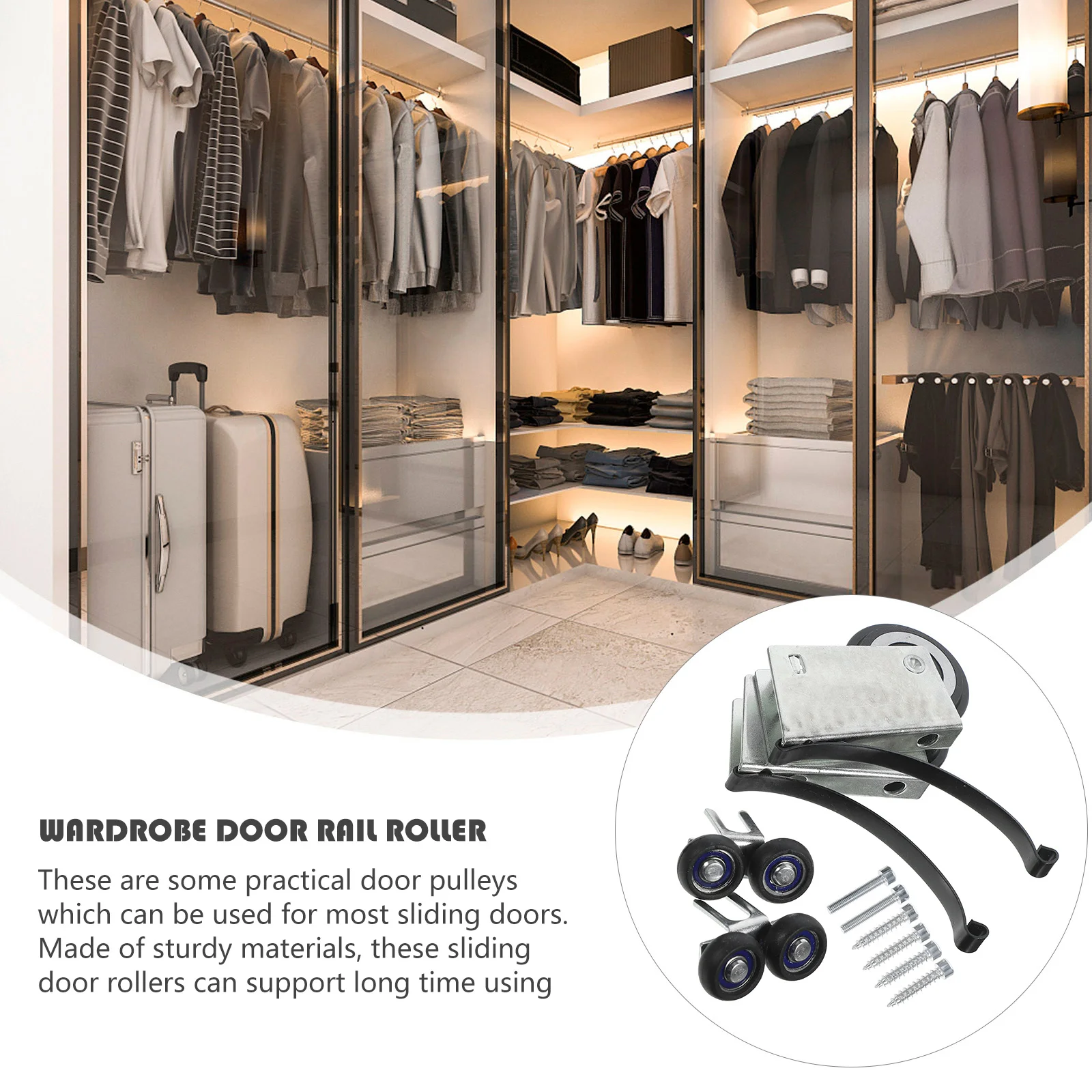 1Set Sliding Door Roller Metal Bearing Pulley Wheel for Smooth Operation Sliding Glass Cabinet Wardrobe Track Hardware
1Set Sliding Door Roller Metal Bearing Pulley Wheel for Smooth Operation Sliding Glass Cabinet Wardrobe Track Hardware