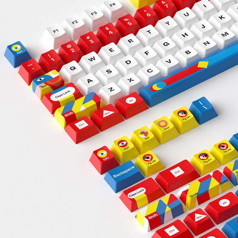 All primary color 152 keys full set of five-sided sublimation keycaps PBT original height
All primary color 152 keys full set of five-sided sublimation keycaps PBT original height
