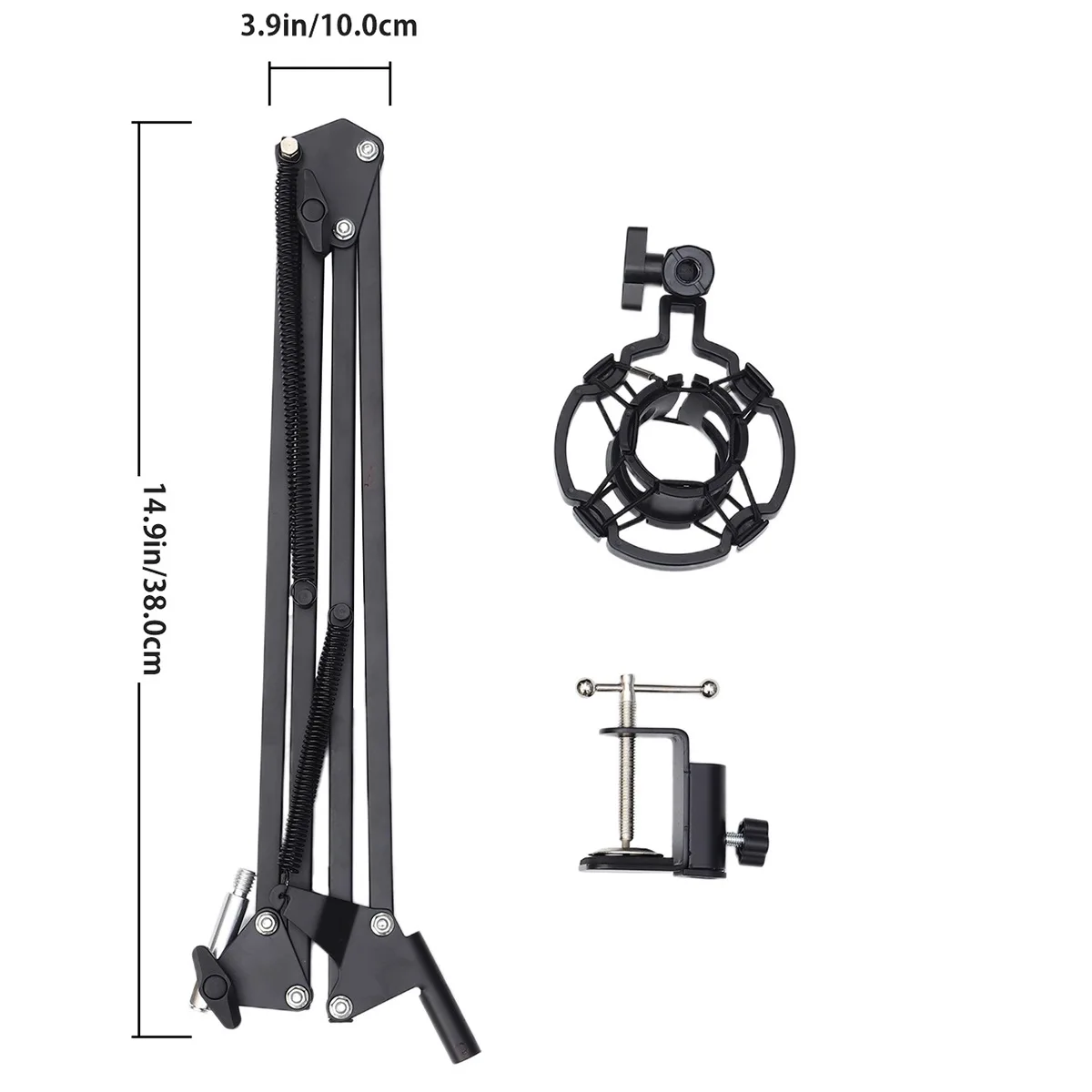 Microphone Stand Set Shockproof Bracket Portable Rack Metal Desktop Holder 4 Joints Hanging Swivel Arm Adjust Angle Stable
Microphone Stand Set Shockproof Bracket Portable Rack Metal Desktop Holder 4 Joints Hanging Swivel Arm Adjust Angle Stable