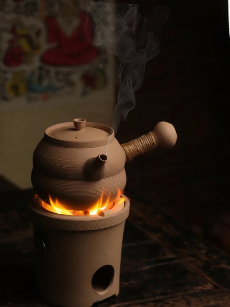 Heat Resistant Charcoal Stove Large Capacity 900ml Ceramic Sand Tea Pot with Side Handle Jump Cover for Boiling Water And Tea
Heat Resistant Charcoal Stove Large Capacity 900ml Ceramic Sand Tea Pot with Side Handle Jump Cover for Boiling Water And Tea