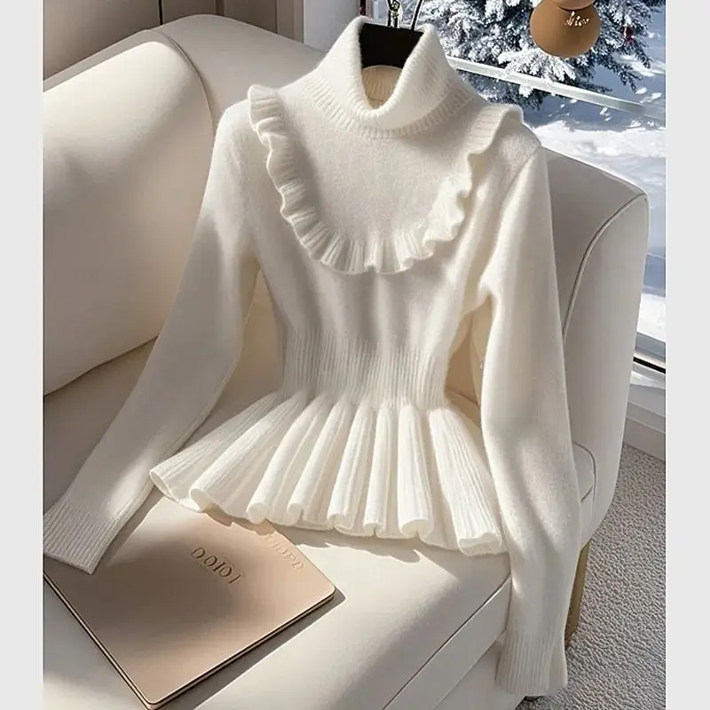 Turtleneck Knitting Thick Warm Bottoming Shirt Women Autumn Winter Simplicity Office Lady Sweater Casual All-match Knitwear Tops
Turtleneck Knitting Thick Warm Bottoming Shirt Women Autumn Winter Simplicity Office Lady Sweater Casual All-match Knitwear Tops