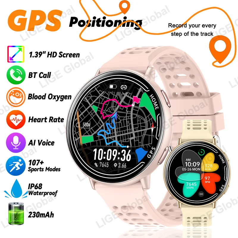 LIGE 2026 Новые GPS Смарт-часы для женщин 1,39 "HD Пульсометр Кислород в крови Bluetooth Вызов IP68 Водонепроницаемые мужские умные часы 107 Спорт
LIGE 2026 Новые GPS Смарт-часы для женщин 1,39 "HD Пульсометр Кислород в крови Bluetooth Вызов IP68 Водонепроницаемые мужские умные часы 107 Спорт
