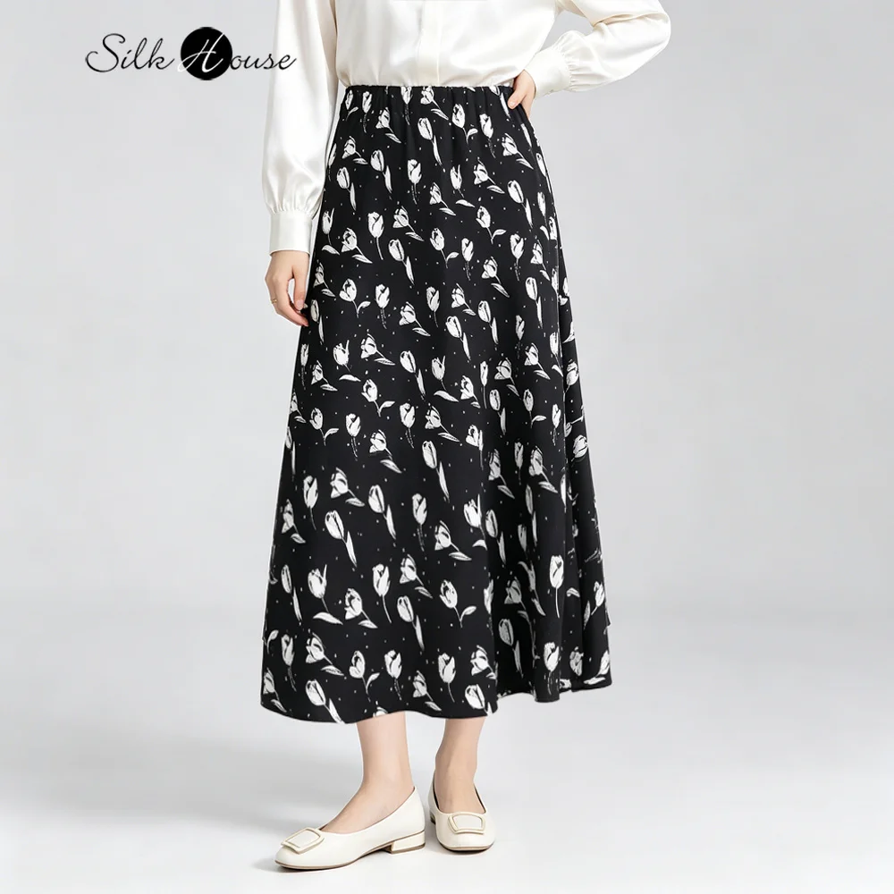 Plus Size Elegant Temperament 92% Natural Mulberry Silk Elastic Crepe Women's Casual Versatile Printed Mermaid Skirt
Plus Size Elegant Temperament 92% Natural Mulberry Silk Elastic Crepe Women's Casual Versatile Printed Mermaid Skirt