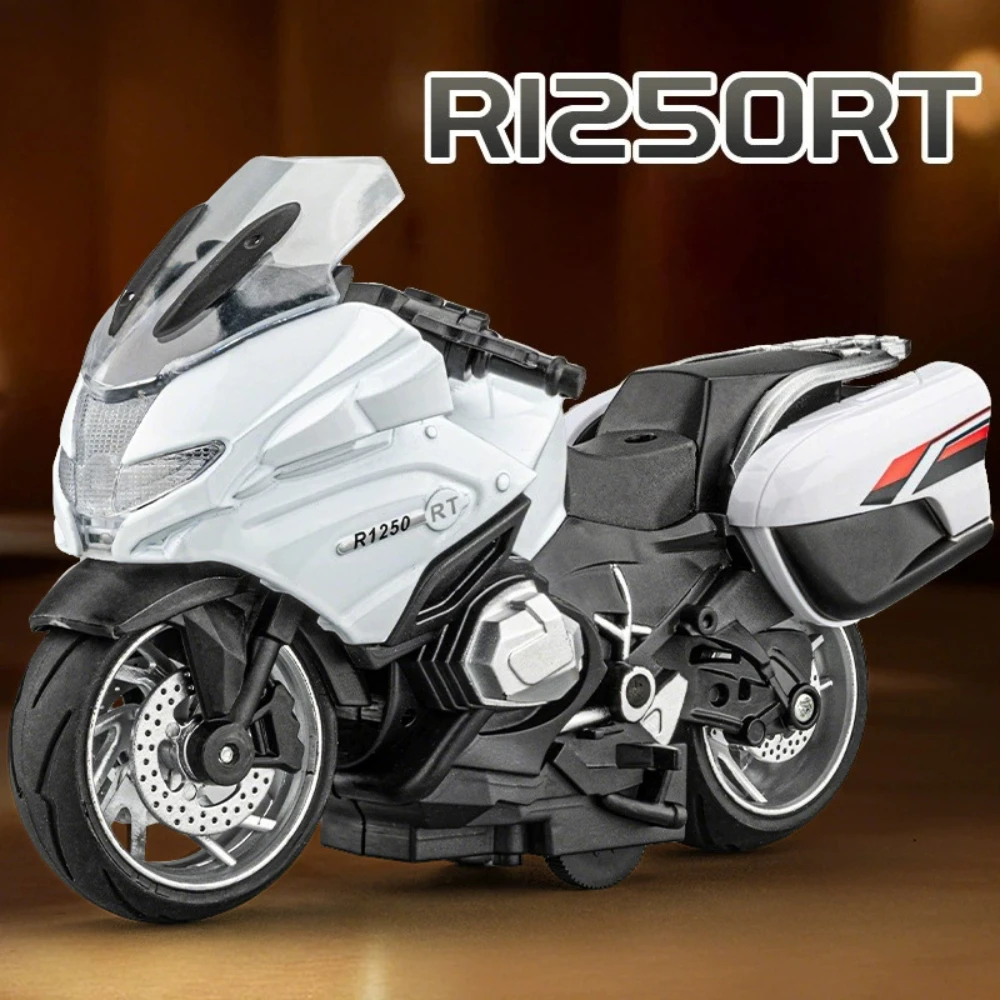Scale 1:14 R1250RT Motorcycle Model Toy Ignition Start Racing Motor Sound Light Metal Diecast Models Toys Miniature Collection
Scale 1:14 R1250RT Motorcycle Model Toy Ignition Start Racing Motor Sound Light Metal Diecast Models Toys Miniature Collection