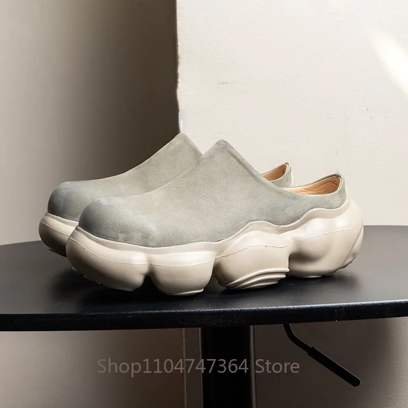 Spring Summer Fashion Thick Sole Slip on Platform Sport Shoes Men's Genuine Leather Outdoor Casual Half Slippers Male Sandals
Spring Summer Fashion Thick Sole Slip on Platform Sport Shoes Men's Genuine Leather Outdoor Casual Half Slippers Male Sandals
