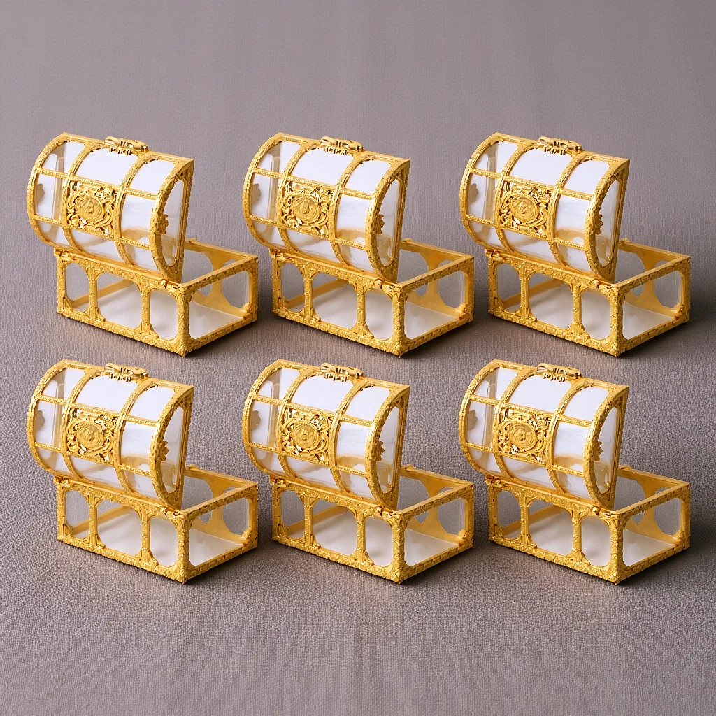 6pcs Wedding Box Small Treasure Chest For Party Favors Birthday Candy Packaging Box Shower Candy Packaging Container
6pcs Wedding Box Small Treasure Chest For Party Favors Birthday Candy Packaging Box Shower Candy Packaging Container