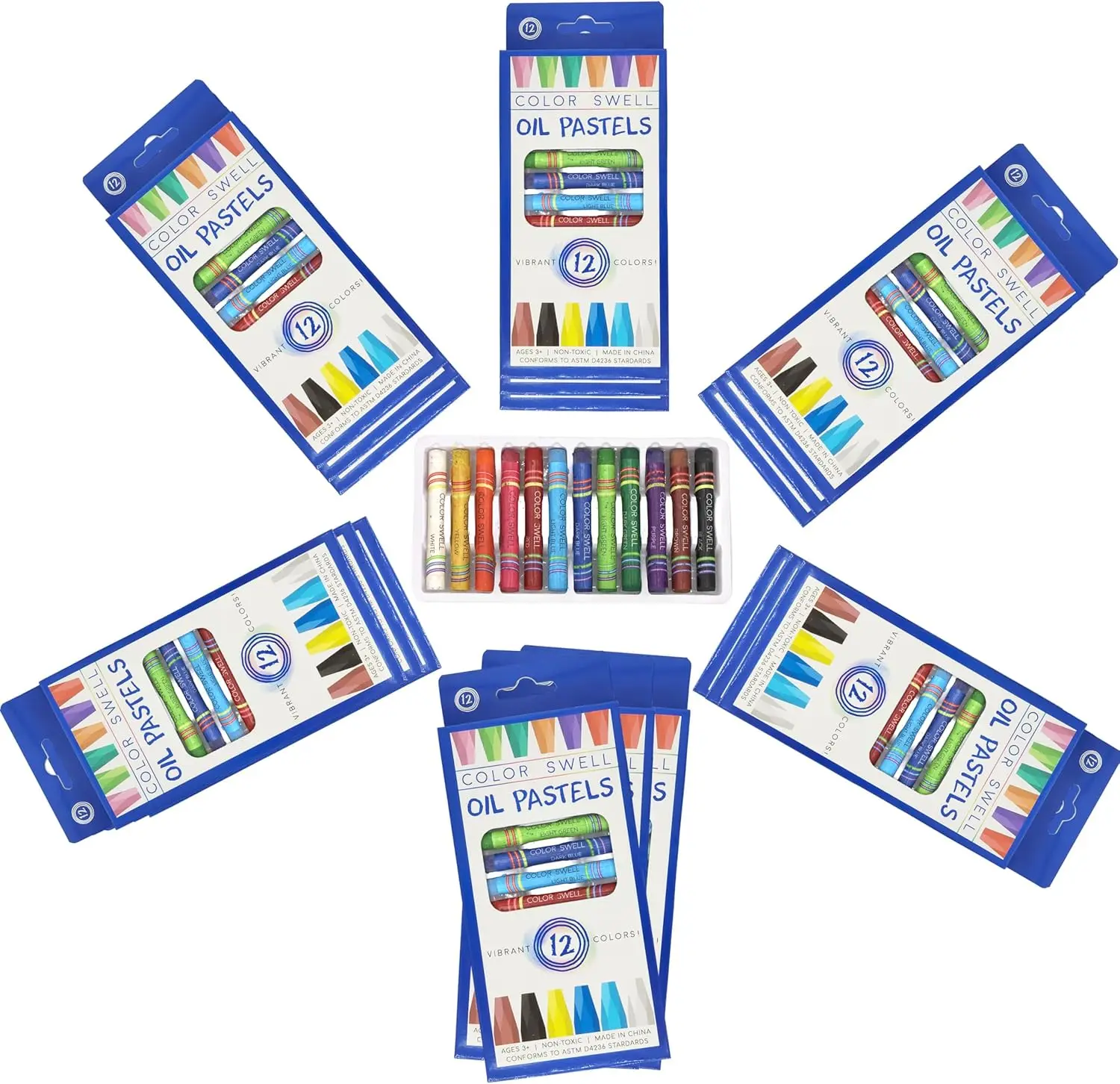 Bulk Oil Pastels Set - 18 Packs, 12 Colors Each, 216 Total, Round Tips for Kids & Classrooms
Bulk Oil Pastels Set - 18 Packs, 12 Colors Each, 216 Total, Round Tips for Kids & Classrooms