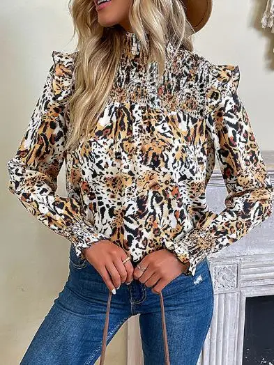 Women's Chiffon Shirt Spring New Personalized Style Tiger Pattern Printed Stand Up Collar Flying Sleeve Design Chiffon Shirt
Women's Chiffon Shirt Spring New Personalized Style Tiger Pattern Printed Stand Up Collar Flying Sleeve Design Chiffon Shirt