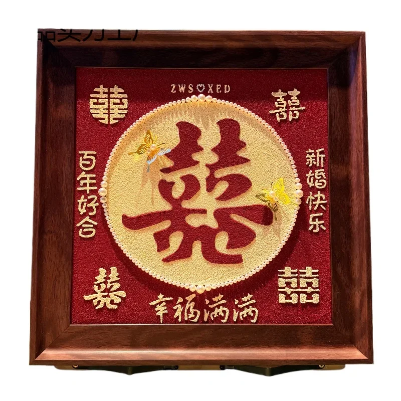 Gifts for newcomers, brides, friends, girlfriends, handmade DIY quartz sand texture painting, Baixi picture, happy characters
Gifts for newcomers, brides, friends, girlfriends, handmade DIY quartz sand texture painting, Baixi picture, happy characters