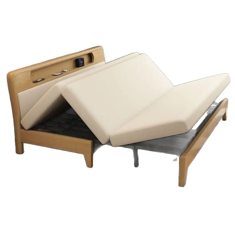 Solid wood sofa bed small apartment foldable push-pull living room sitting and lying multi-functional dual-purpose bed balcony 
Solid wood sofa bed small apartment foldable push-pull living room sitting and lying multi-functional dual-purpose bed balcony