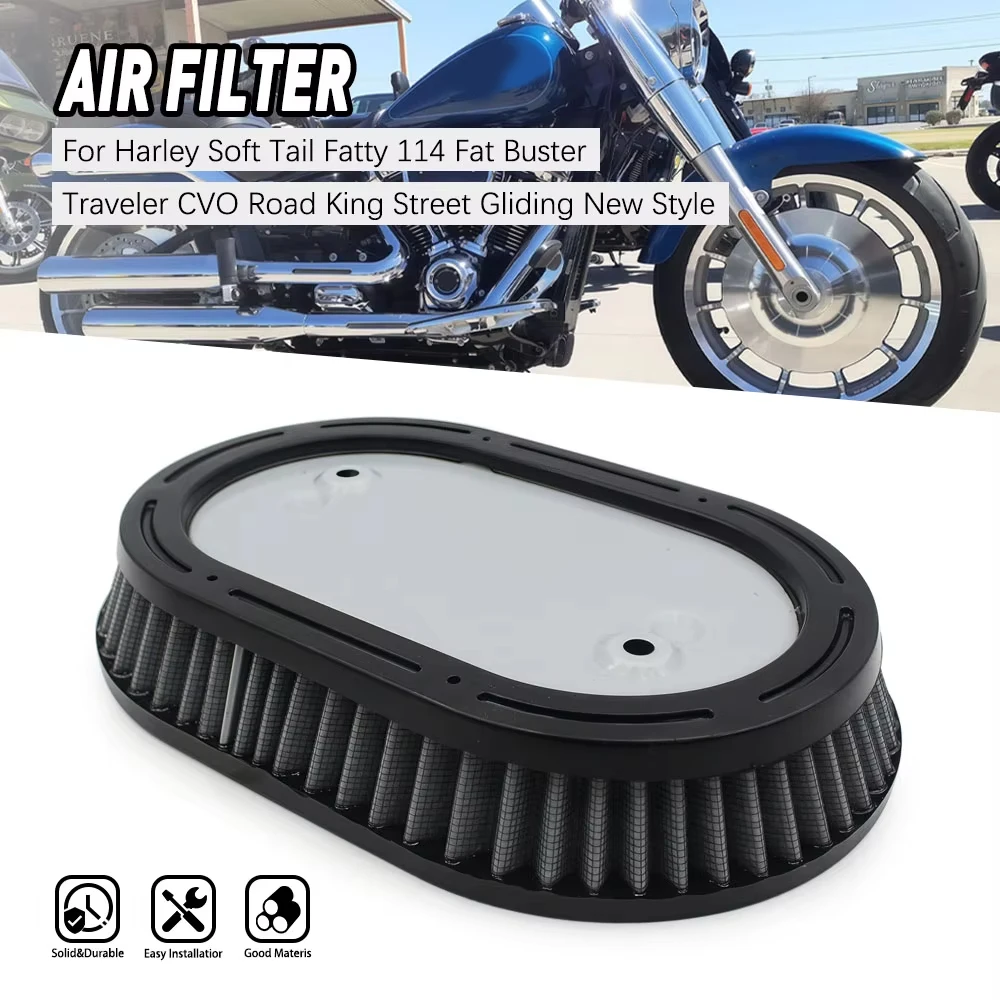Motorcycle Air Intake Cleaner Air Filter For Harley 114 2017+ Touring Road King Street Glide Fat Bob FLTRXSE FLHTKSE FXFBS FLFBS
Motorcycle Air Intake Cleaner Air Filter For Harley 114 2017+ Touring Road King Street Glide Fat Bob FLTRXSE FLHTKSE FXFBS FLFBS