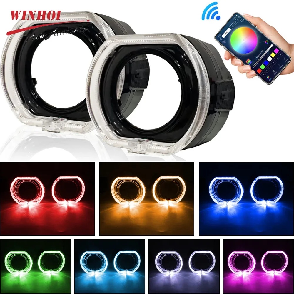 3,0-дюймовый квадратный кожух с RGB-светодиодом Halo Ring Angel Eyes для ксенонового светодиодного объектива проектора DRL APP Control Автомобильные аксессуары
3,0-дюймовый квадратный кожух с RGB-светодиодом Halo Ring Angel Eyes для ксенонового светодиодного объектива проектора DRL APP Control Автомобильные аксессуары
