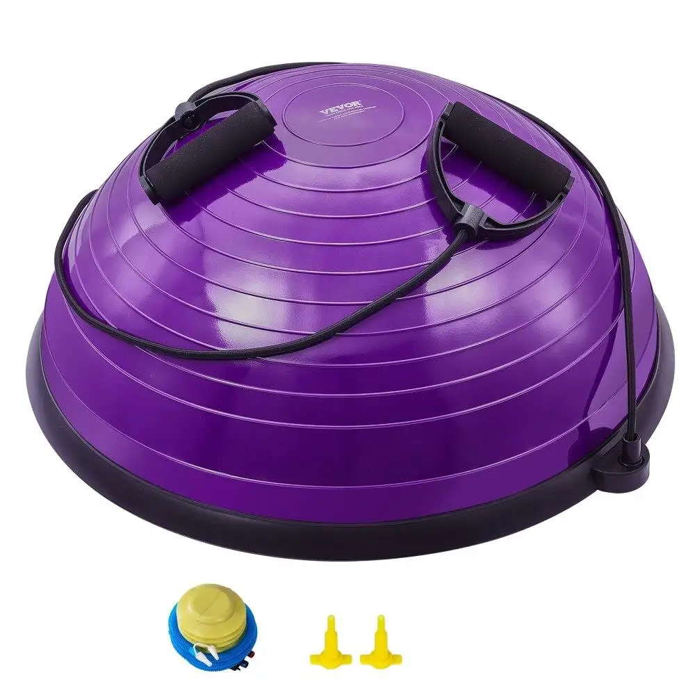 Half Balance Ball Trainer 23 Inch Stability Ball with Resistance Bands and Pump for Full Body Workout for home Gym Purple 660lbs
Half Balance Ball Trainer 23 Inch Stability Ball with Resistance Bands and Pump for Full Body Workout for home Gym Purple 660lbs