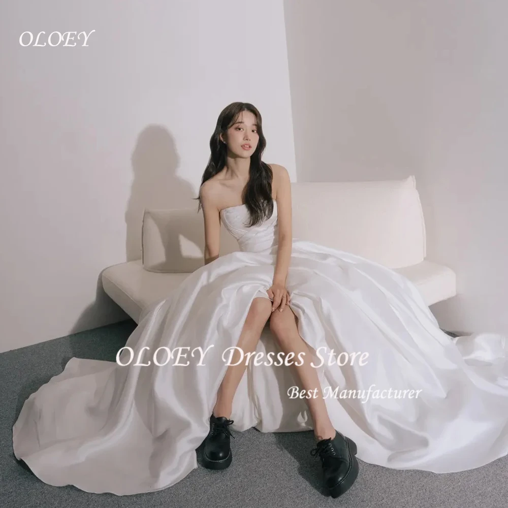 OLOEY Simple A Line Korea Wedding Dresses Customized Photoshoot Strapless Corset Back Floor Length Bridal Gown Plus Size
OLOEY Simple A Line Korea Wedding Dresses Customized Photoshoot Strapless Corset Back Floor Length Bridal Gown Plus Size