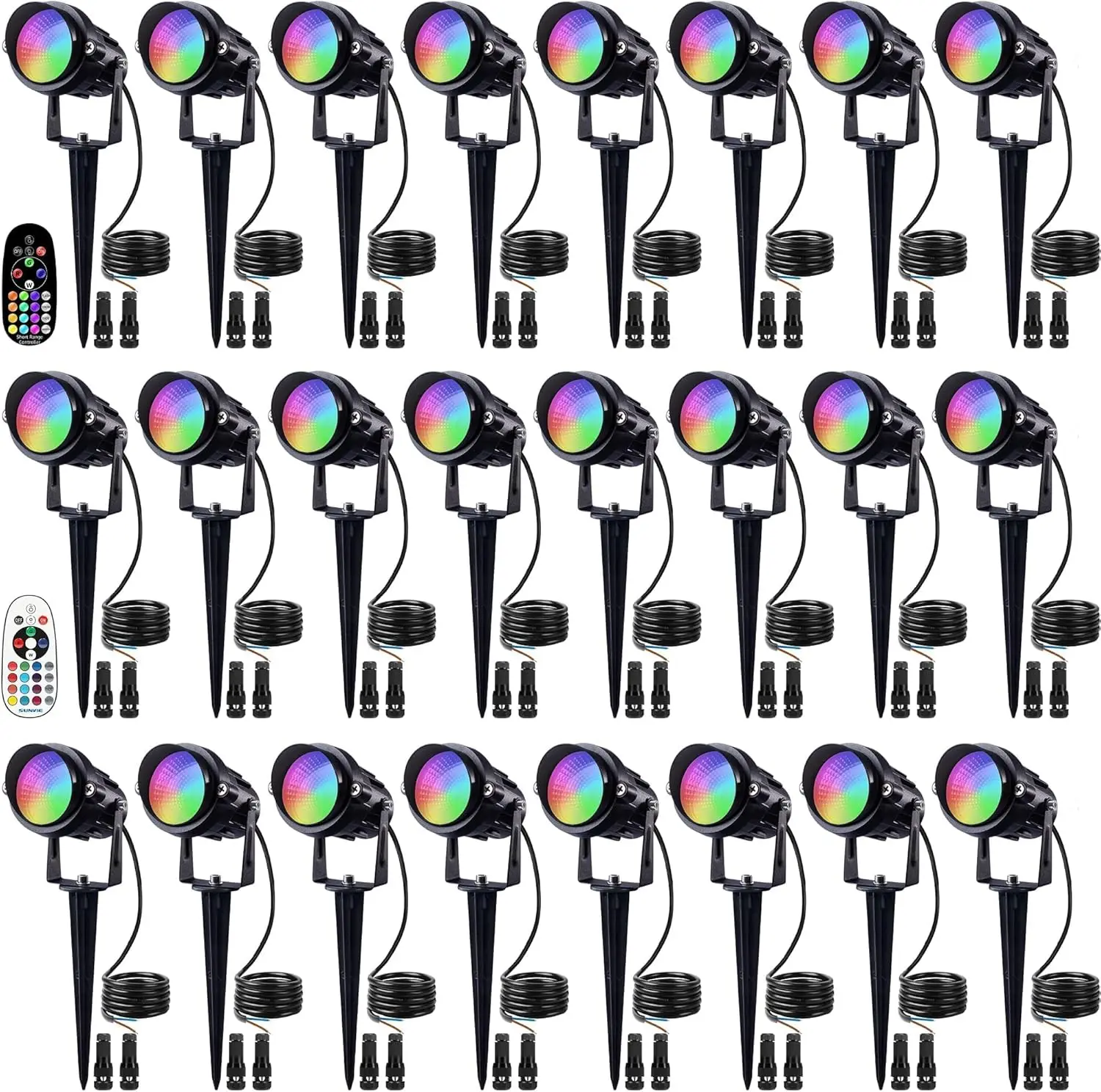 24 Pack Halloween RGBW LED Landscape Lights with Remote, Waterproof Outdoor Spotlight for Yard Garden
24 Pack Halloween RGBW LED Landscape Lights with Remote, Waterproof Outdoor Spotlight for Yard Garden