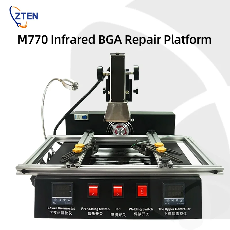 M770 220V BGA Infrared Repair Station Economic IR BGA Rework Station 220V 2 Zones Manual Operation For Repairing Motherboards
M770 220V BGA Infrared Repair Station Economic IR BGA Rework Station 220V 2 Zones Manual Operation For Repairing Motherboards