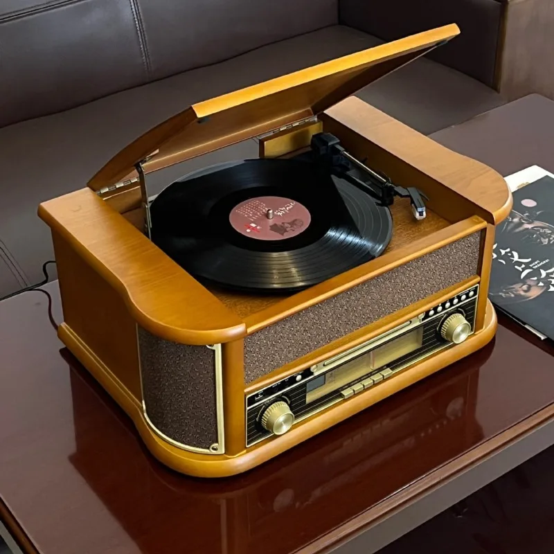 Vintage Turntable Bluetooth Speaker CD Player FM Radio Retro Phonograph Multi Function Wireless Stereo Home Decor Speaker
Vintage Turntable Bluetooth Speaker CD Player FM Radio Retro Phonograph Multi Function Wireless Stereo Home Decor Speaker