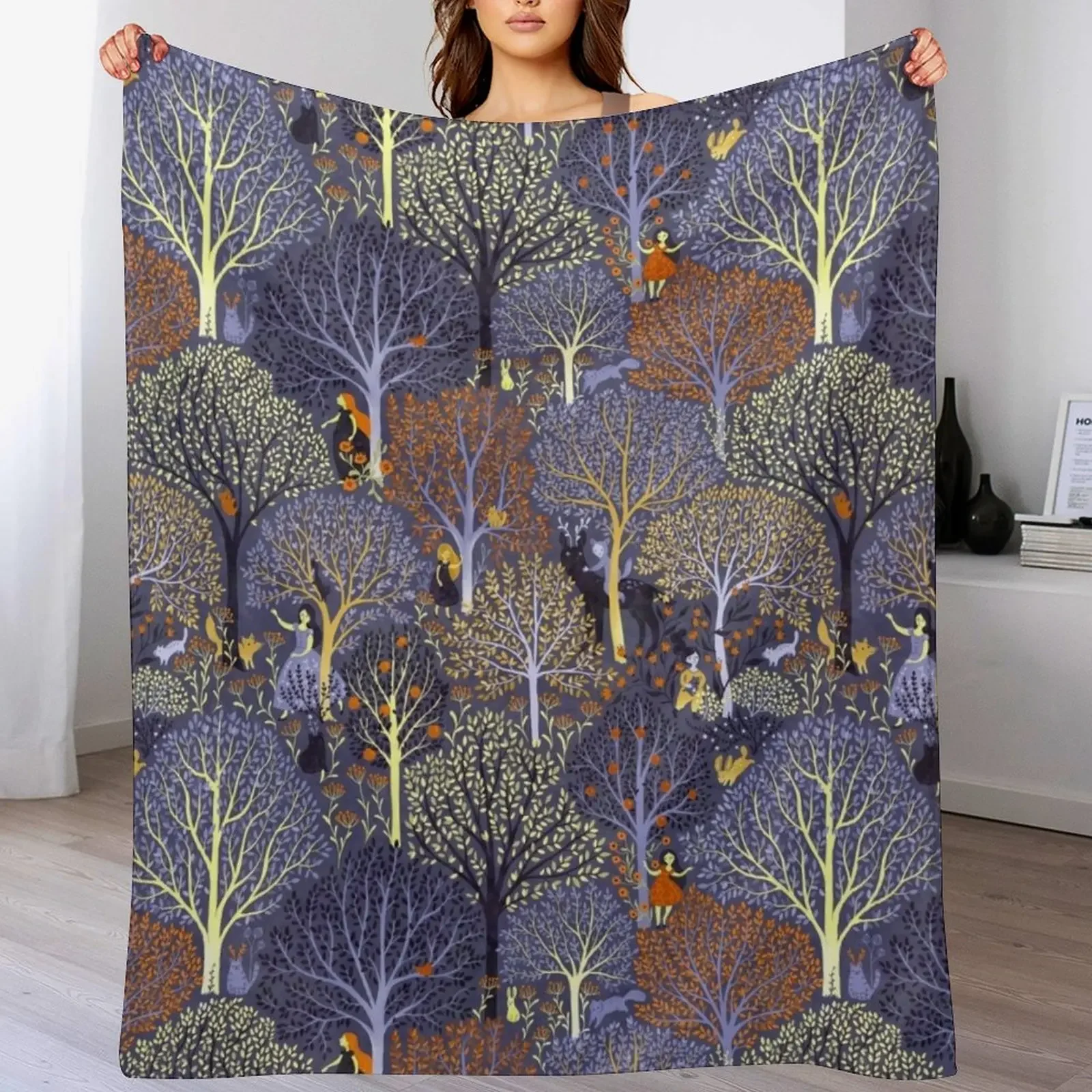Magical Forest in blue Throw Blanket Fuzzy Plush Throw Blanket for Sofa Chair
Magical Forest in blue Throw Blanket Fuzzy Plush Throw Blanket for Sofa Chair