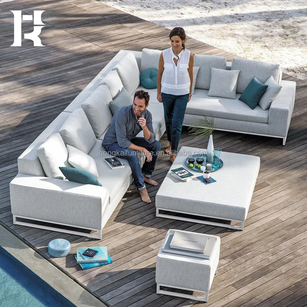 All Weather Outdoor Waterproof Sofa Furniture Hotel Patio Aluminum Frame Garden L Shape Sofa Villa Poolside Outdoor Fabric Sofa
All Weather Outdoor Waterproof Sofa Furniture Hotel Patio Aluminum Frame Garden L Shape Sofa Villa Poolside Outdoor Fabric Sofa