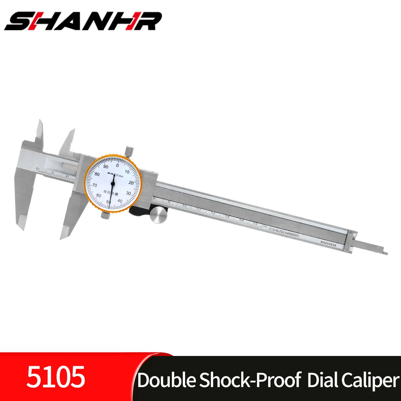 SHANHR Dial Caliper Ruler Double Shock-Proof Stainless Steel Dial Vernier Calipers Woodworking Measuring Tools
SHANHR Dial Caliper Ruler Double Shock-Proof Stainless Steel Dial Vernier Calipers Woodworking Measuring Tools