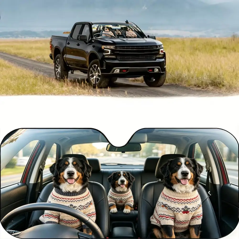Bernese Dog Driving Sun Visor Reusable Aluminum Foil Windshield UV Protection Heat Insulation Cover Foldable Sun Visor Shade
Bernese Dog Driving Sun Visor Reusable Aluminum Foil Windshield UV Protection Heat Insulation Cover Foldable Sun Visor Shade