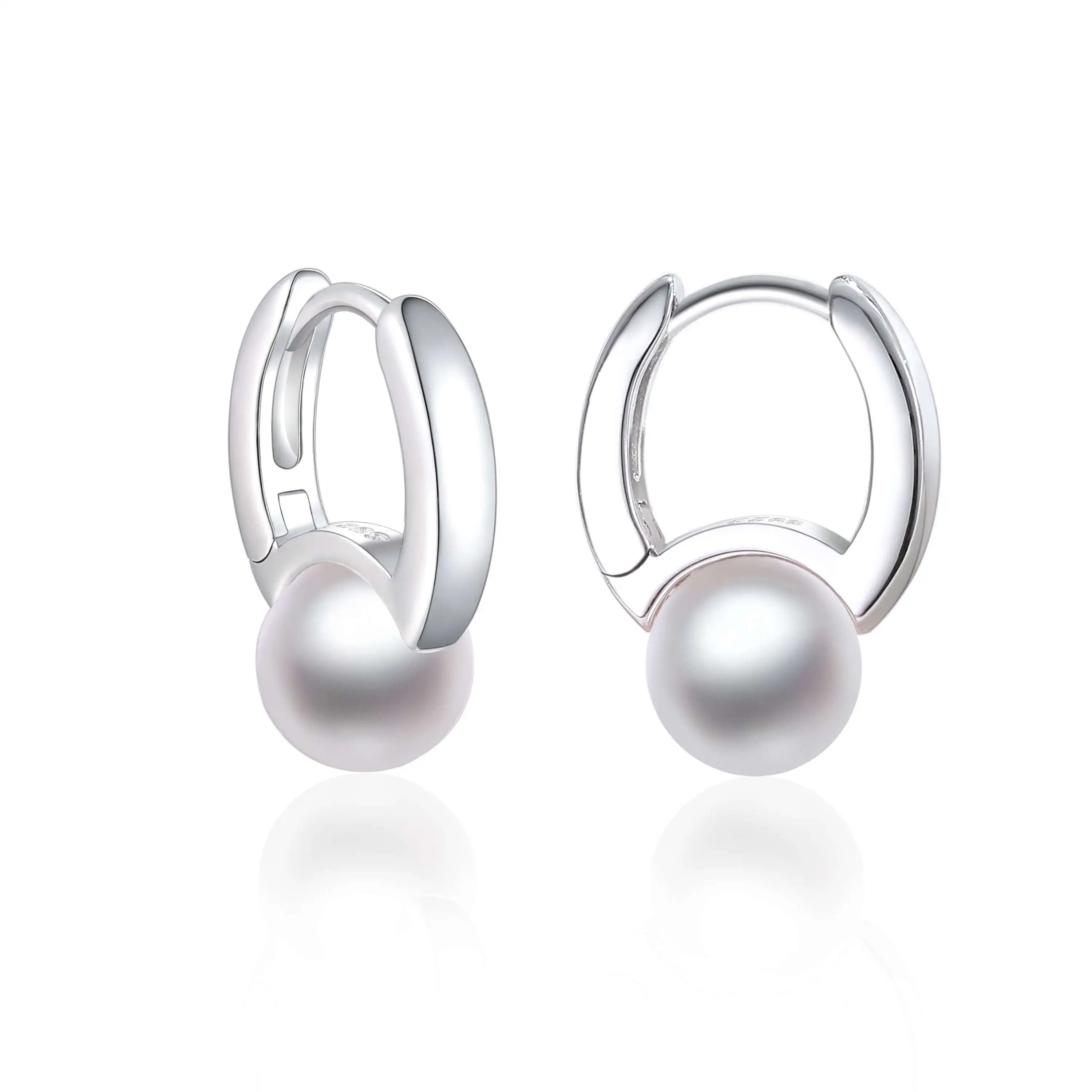 Wholesale 925 Sterling Silver Pearl Jewelry Pearl Huggie Hoops Earrings for Women
Wholesale 925 Sterling Silver Pearl Jewelry Pearl Huggie Hoops Earrings for Women