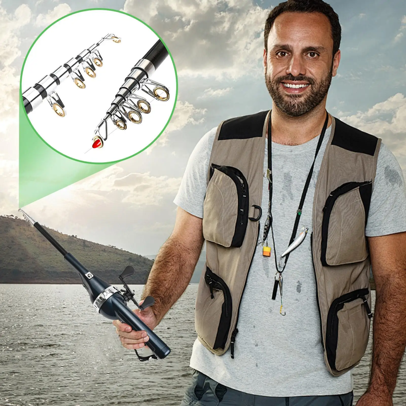 Telescopic Rod For Fishing Portable Alloy Fishing Pole Foldable Extendable Fish Tool For Boyfriend Grandpa Father Uncle Neighbor
Telescopic Rod For Fishing Portable Alloy Fishing Pole Foldable Extendable Fish Tool For Boyfriend Grandpa Father Uncle Neighbor