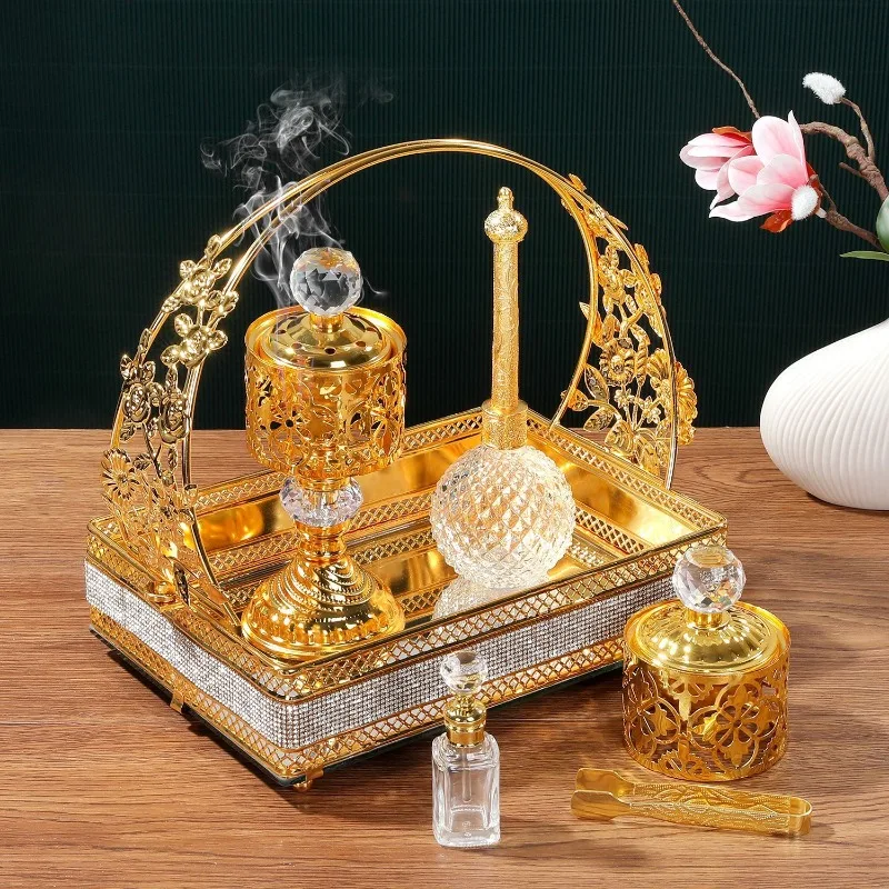 Middle East Golden Basket Aromatherapy Stove Set Arab Home Decor Ornaments Wedding Decoration
Middle East Golden Basket Aromatherapy Stove Set Arab Home Decor Ornaments Wedding Decoration