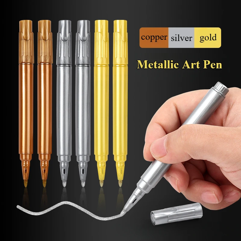 Metallic Marker Paint Pen Gloss Very Good and Not Easy Faded Waterproof and Quick-drying for Graffiti Signature Marking
Metallic Marker Paint Pen Gloss Very Good and Not Easy Faded Waterproof and Quick-drying for Graffiti Signature Marking
