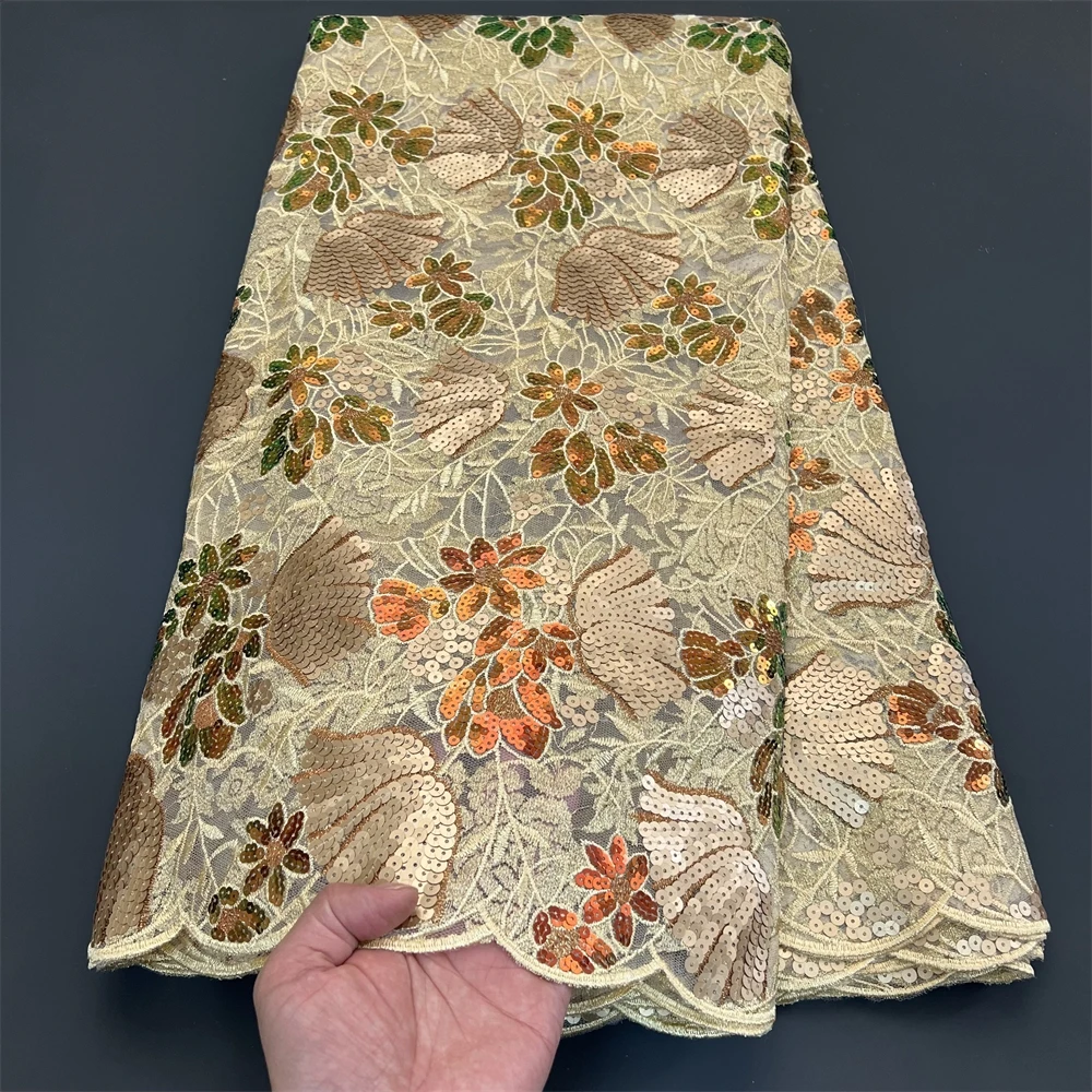 Высококачественная африканская нигерийская тюлевая кружевная ткань с вышивкой пайетками, бисером и стразами для пошива выпускных платьев, гипюр, 5 ярдов, PS0075
Высококачественная африканская нигерийская тюлевая кружевная ткань с вышивкой пайетками, бисером и стразами для пошива выпускных платьев, гипюр, 5 ярдов, PS0075