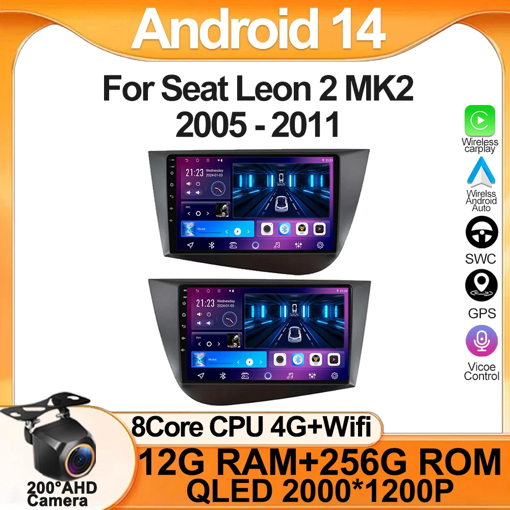 Для Seat Leon 2 MK2 2005-2011 Автомобильный радиоплеер Автомобильный экран Carplay Авторадио Зеркальная связь Автомобильный мультимедийный сенсорный экран DSP
Для Seat Leon 2 MK2 2005-2011 Автомобильный радиоплеер Автомобильный экран Carplay Авторадио Зеркальная связь Автомобильный мультимедийный сенсорный экран DSP