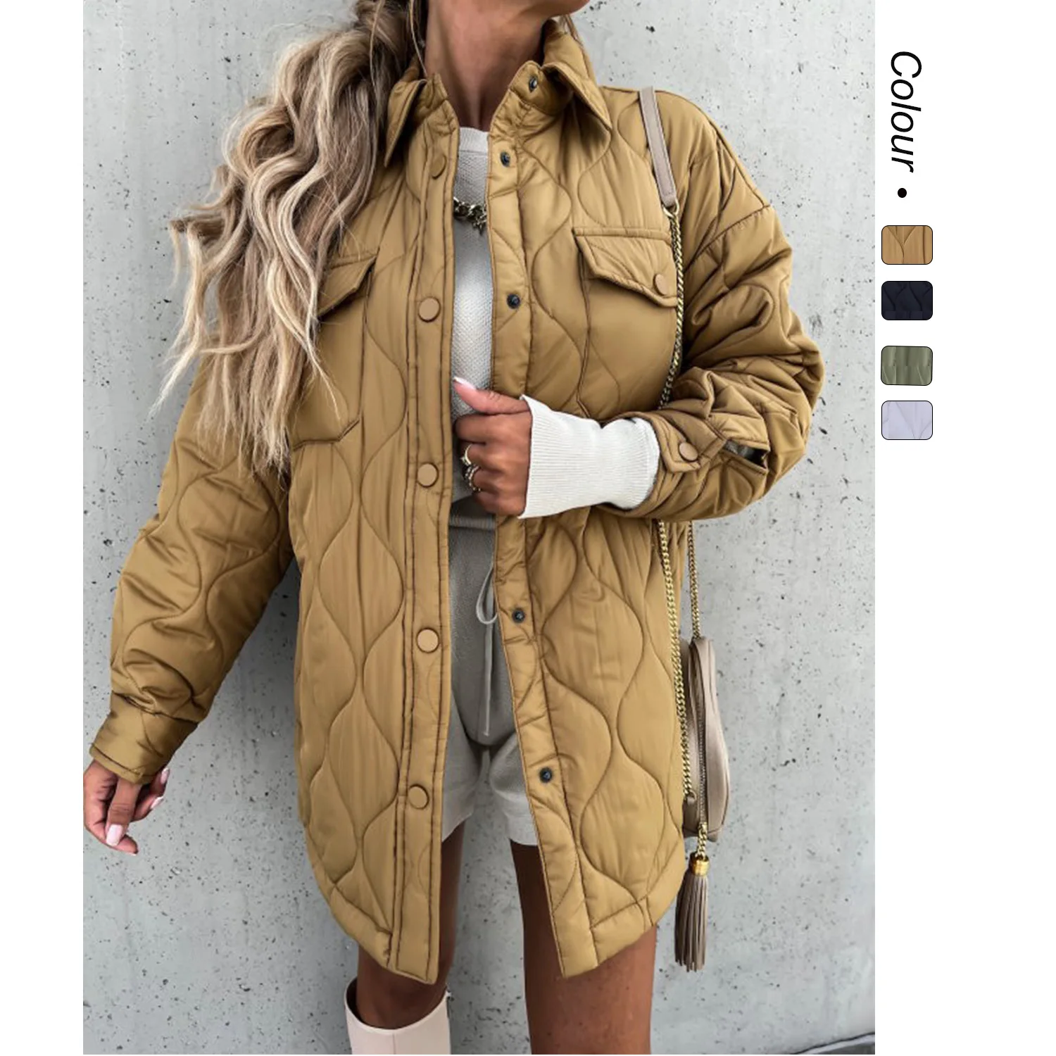 Новые поступления европейской и американской трансграничной осенью/зиму 2025: клетчатый повседневный модный однобортный хлопковый джемпер с расклешенными лацканами
Новые поступления европейской и американской трансграничной осенью/зиму 2025: клетчатый повседневный модный однобортный хлопковый джемпер с расклешенными лацканами