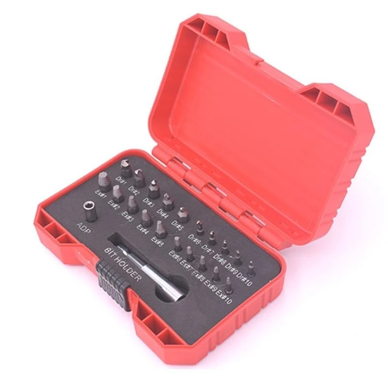 22pcs Vint Extractor Установите для легкого удаления поврежденных или сломанных винтов M4yd
22pcs Vint Extractor Установите для легкого удаления поврежденных или сломанных винтов M4yd