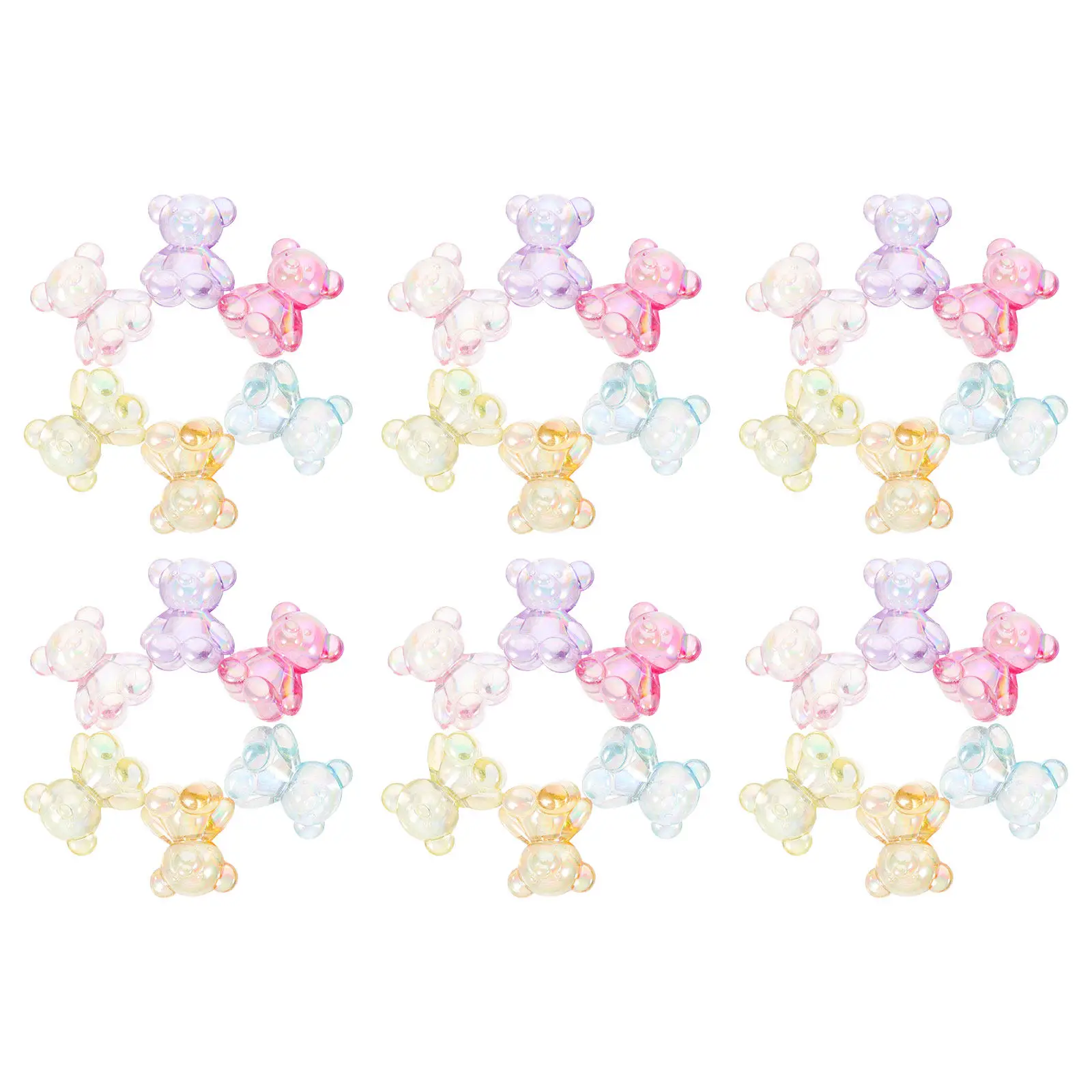 100Pcs DIY Acrylic Bear Spacer Beads Loose Beads for Jewelry Necklace Bracelet Earring Hair Ties Decoration DIY Supplies
100Pcs DIY Acrylic Bear Spacer Beads Loose Beads for Jewelry Necklace Bracelet Earring Hair Ties Decoration DIY Supplies