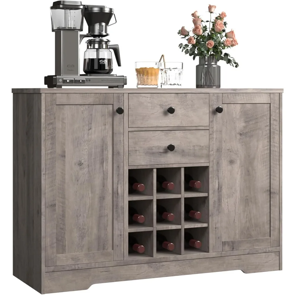 Coffee Bar Cabinet, Kitchen Buffet Storage Cabinet with Storage, 43.3’ Buffet Sideboard Bar Cabinet with Drawers, Adjustable
Coffee Bar Cabinet, Kitchen Buffet Storage Cabinet with Storage, 43.3’ Buffet Sideboard Bar Cabinet with Drawers, Adjustable